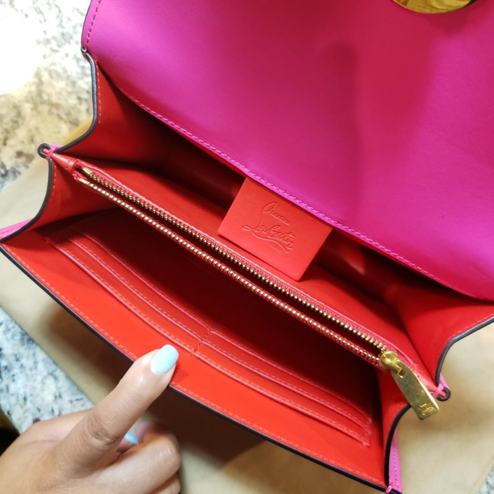 💕 NEW Christian Louboutin Mini Elisa in Hot Pink Calfskin - Picture 10 of 14